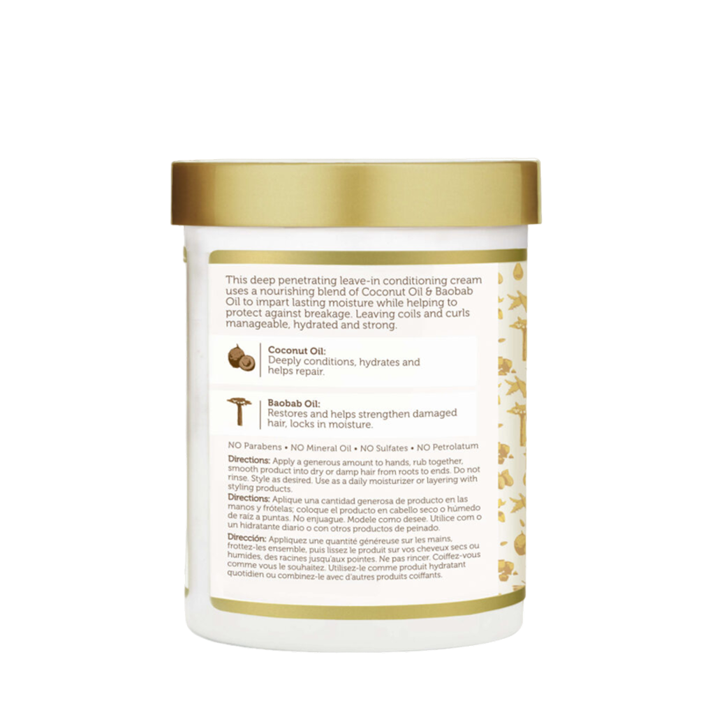 Coconut Oil & Baobab Oil Leave-In Cream, 18oz