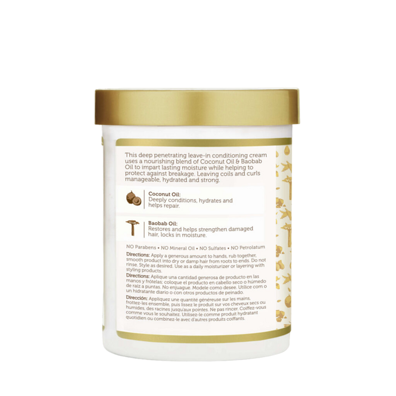 Coconut Oil & Baobab Oil Leave-In Cream, 18oz