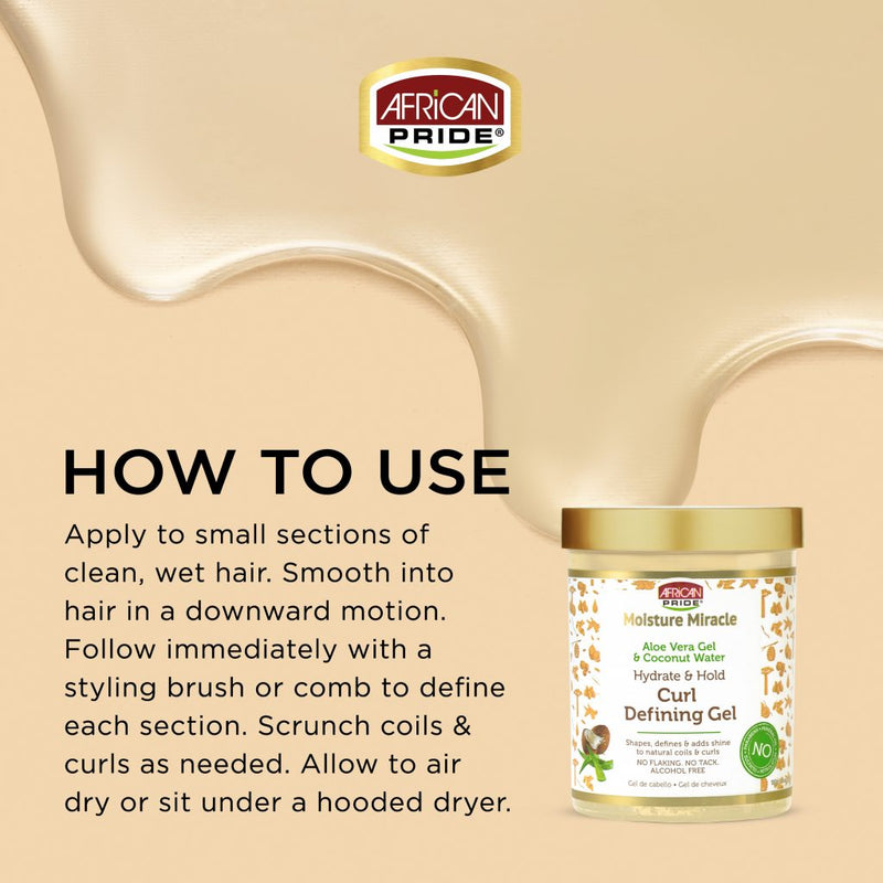 How to use Aloe Coconut Water Curl Defining Gel 18 Oz