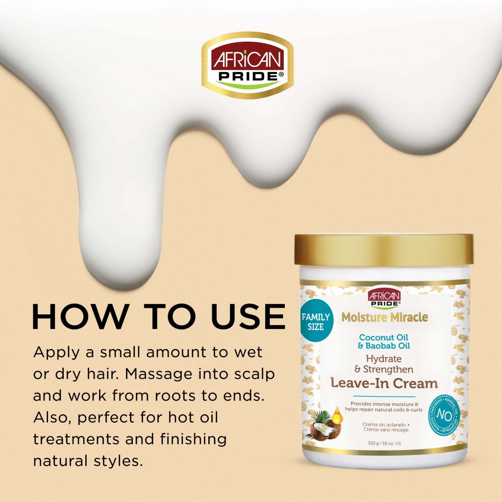 How to use Coconut Oil Baobab Oil Leave in Cream 18 Oz