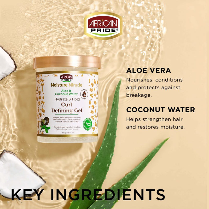 Aloe Coconut Water Curl Defining Gel 18 Oz ingredients label