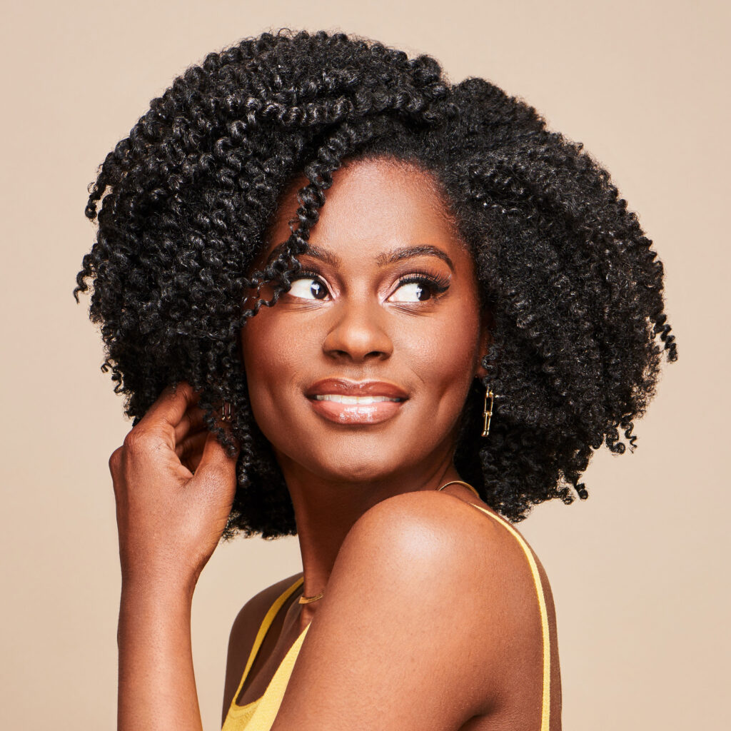 Model with Aloe Coconut Oil Deep Conditioner 12 Oz