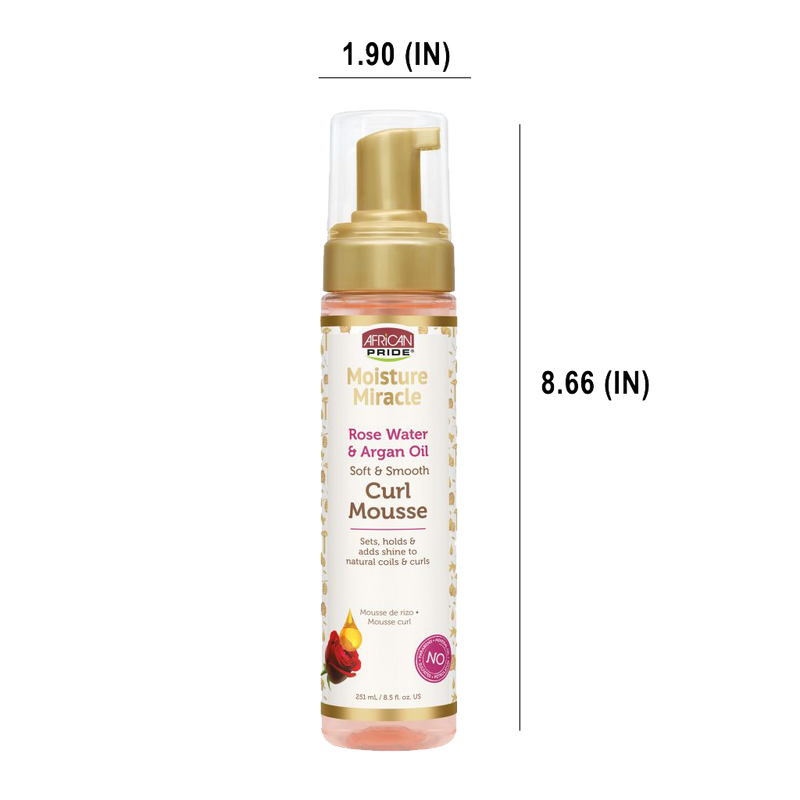 Curl Mousse product dimensions