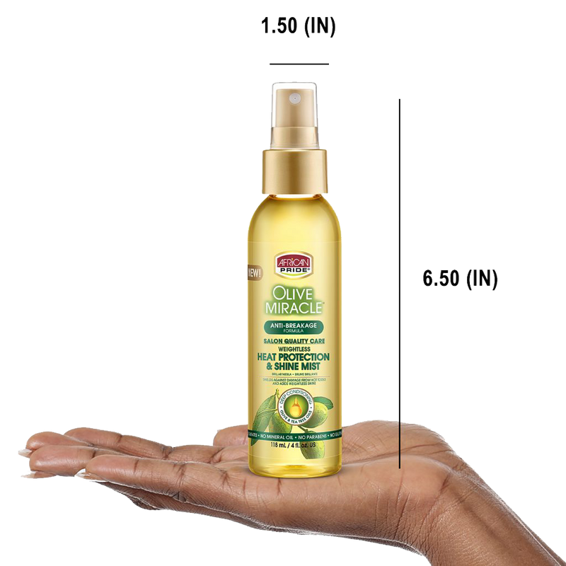 Heat Protection and Shine Mist product dimensions