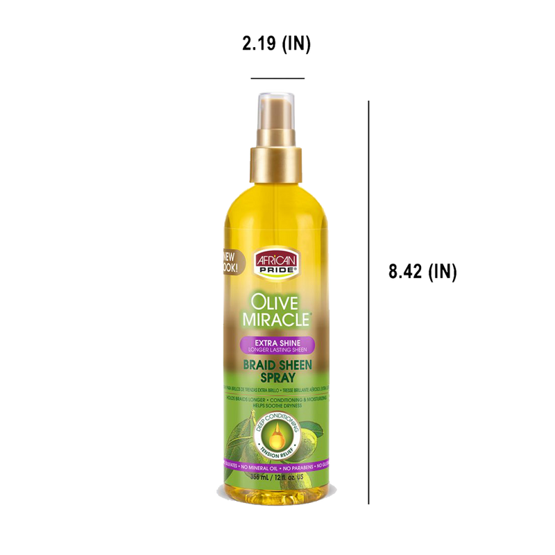 Extra Shine Braid Sheen Spray product dimensions